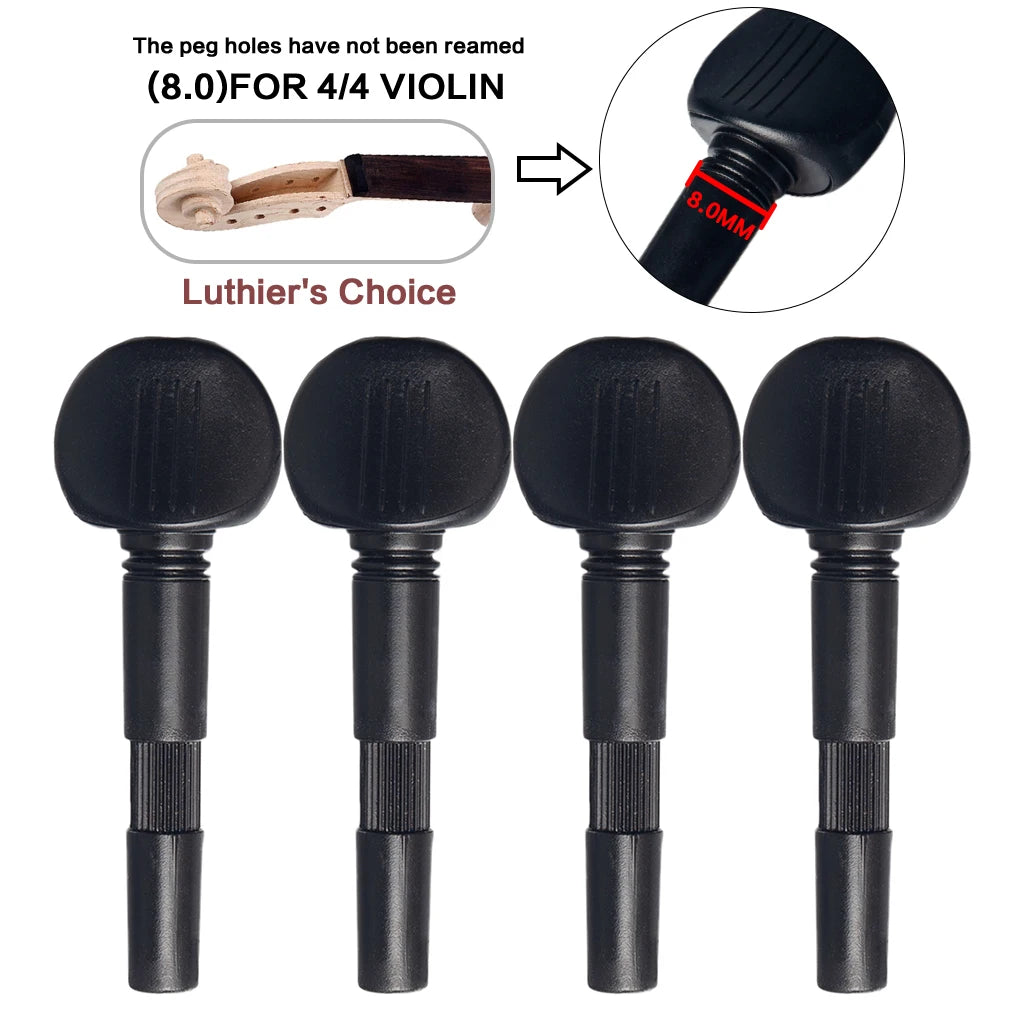geared pegs violin 1 SET Violin Pegs Tuners Machine Heads Finetune Geared Peg Set For 4/