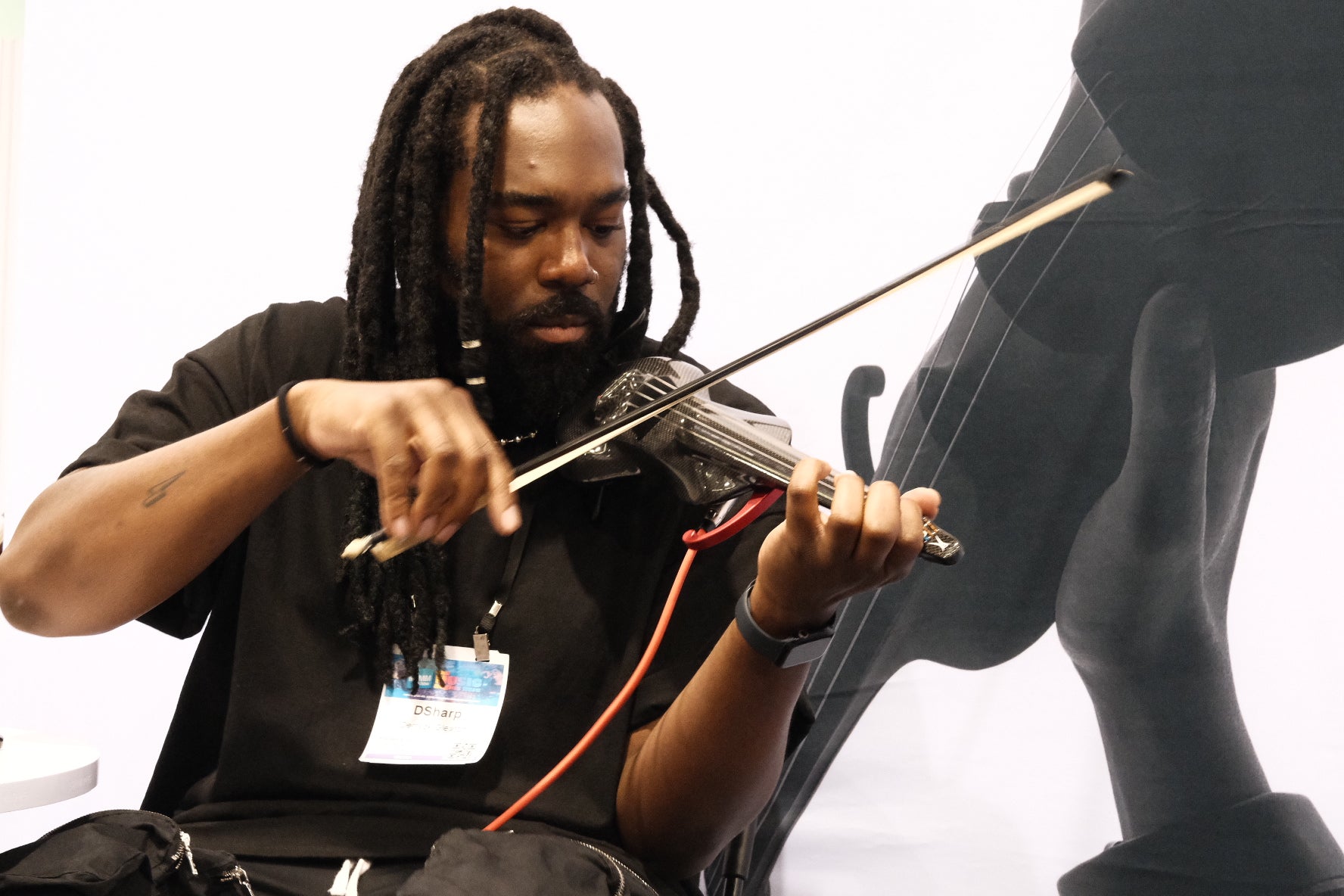 NOVIA 4/4 Electric Violin Carbon Fiber Violins Silent Violino Headless Design Patented