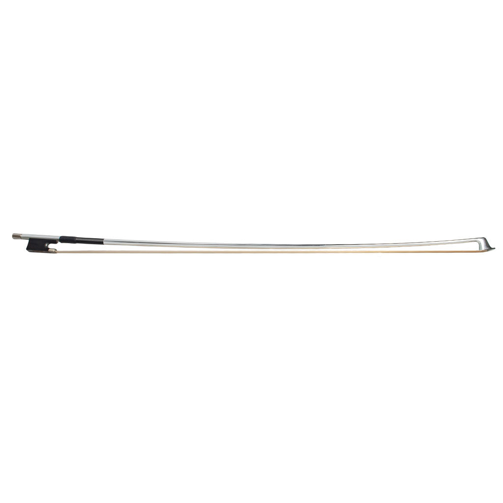 Silver Plated Stick Carbon Fiber Violin Bow 4/4 Full Size Solid Ebony Frog Natural Horse Hair Balanced Playability for Students & Professionals