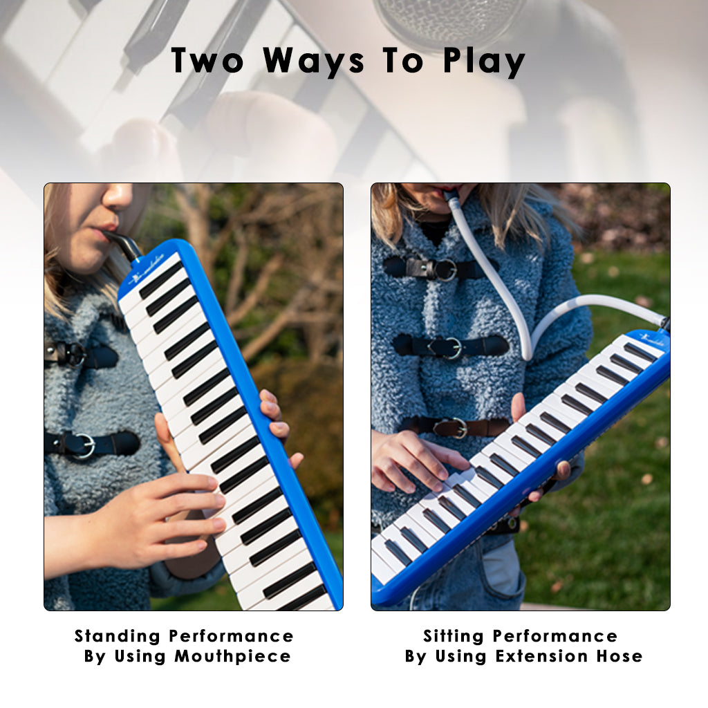 NAOMI 32 Keys Melodica Mouth Organ With Blowpipe And Mouthpiece Musical Instrument Air Piano Keyboard
