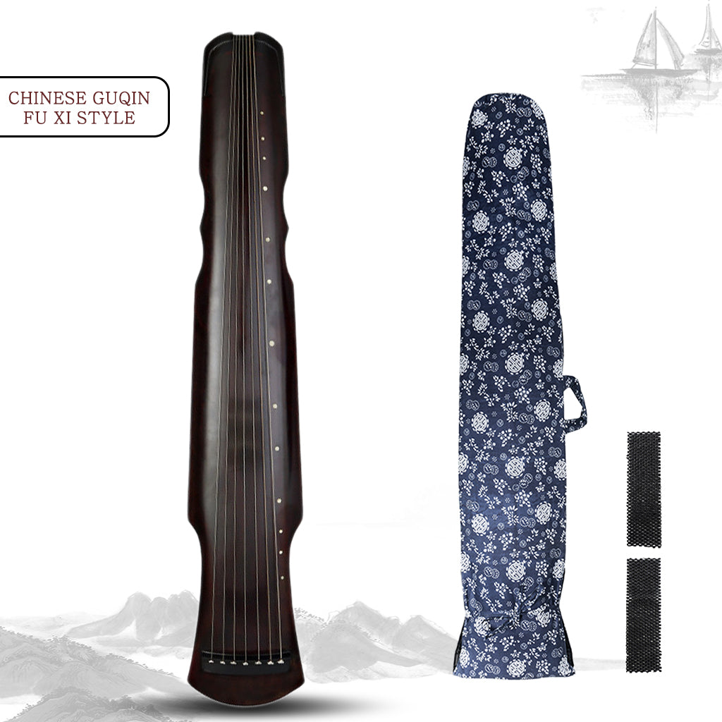 NAOMI Professional 7 Strings Guqin Aged Paulownia Chinese Ancient Zither Instrument For Beginner Practice Fu Xi Shape