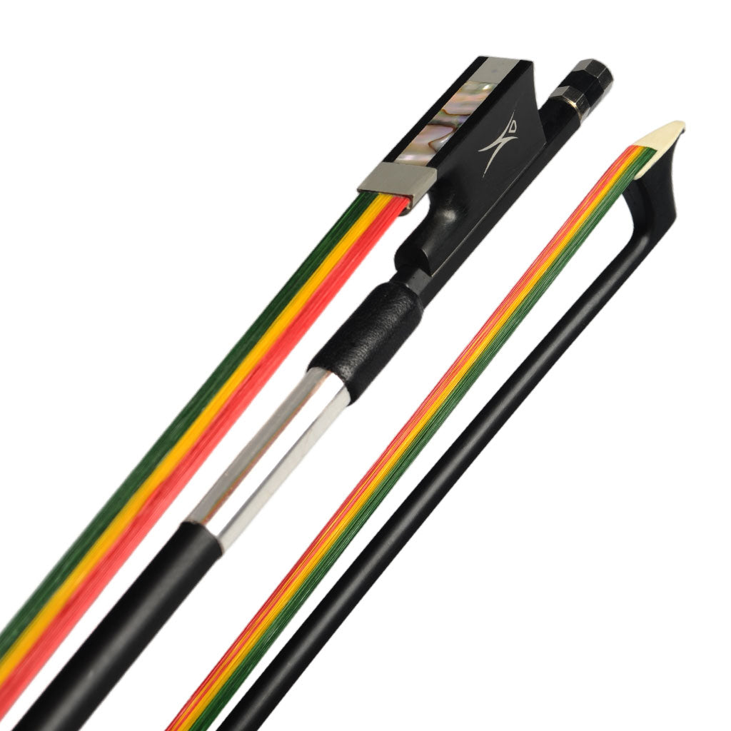 Premium Black Carbon Fiber Violin Bow with 3-Color Horsehair – Lightweight, Durable & Stylish for All Violinists