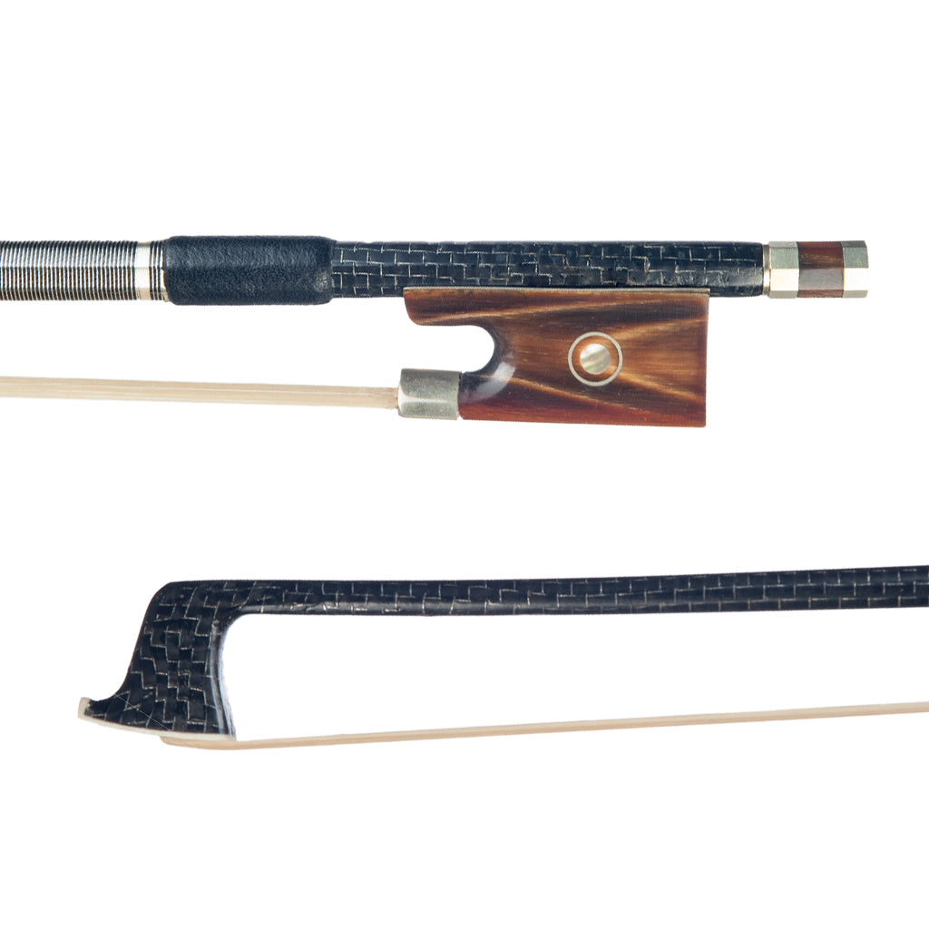 NAOMI Master Carbon Fiber Bow Fiddle/ Violin  Silver Silk Braided