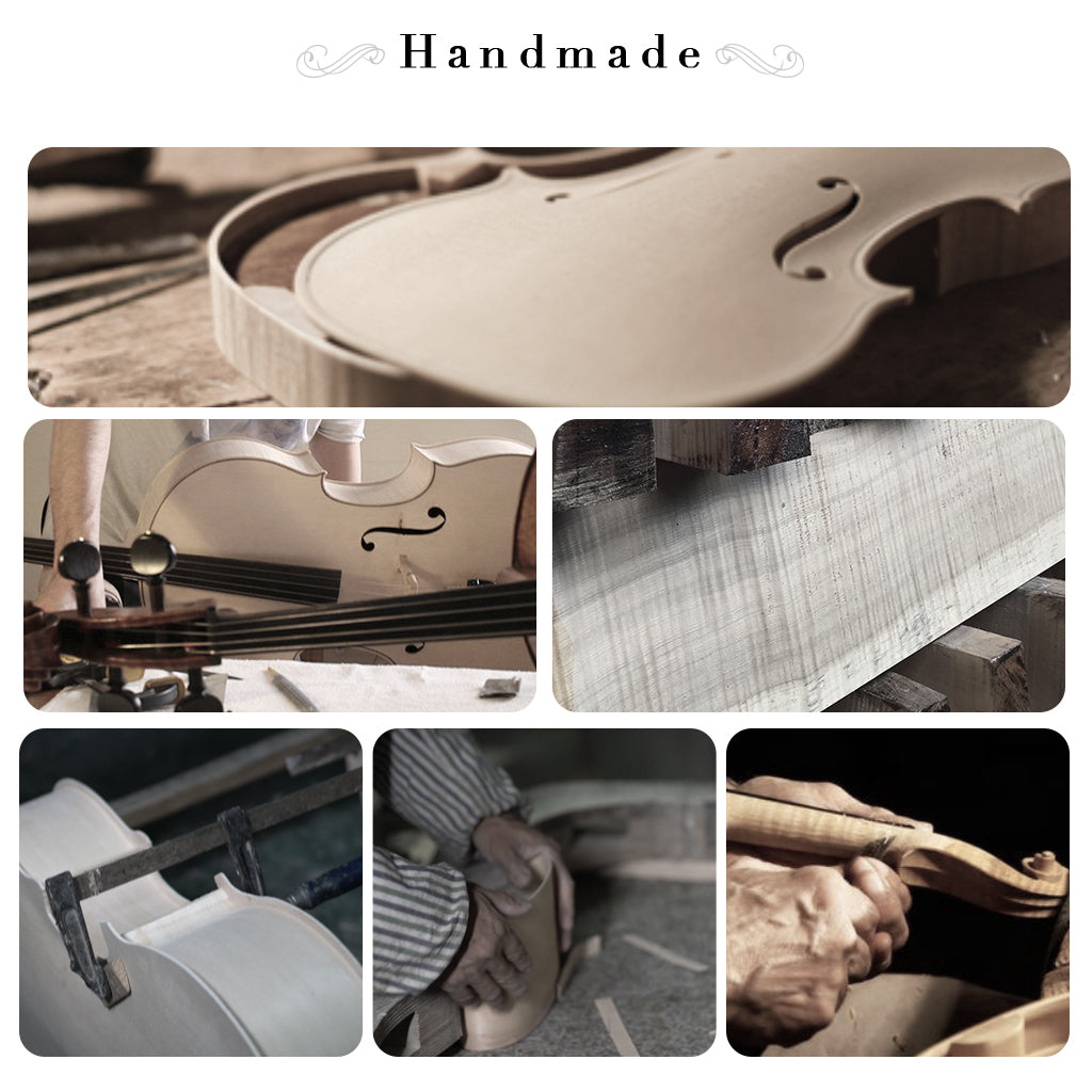 NAOMI Advanced Antique Oil Handmade Violin European Wood Top & Back Rich Sound Free IPE Bow Bridge Case