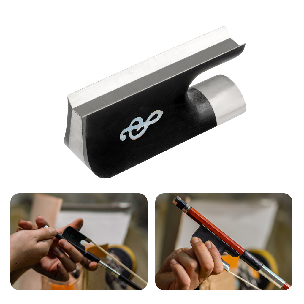 NAOMI Cello Bow Frog Advanced Level Ebony Material for 4/4 Cello Bow
