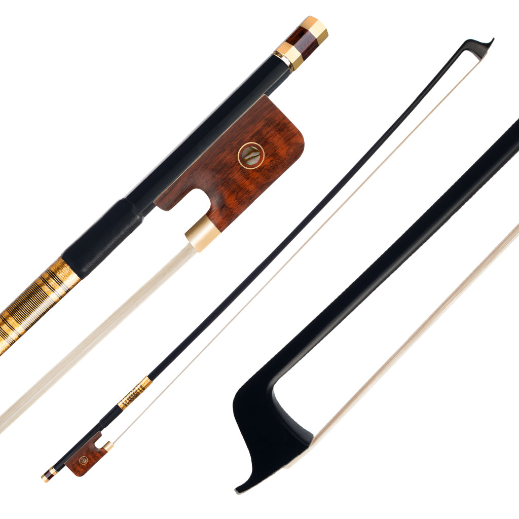 Pure Cellos NAOMI Cello Bow MASTER Pure Carbon Fiber CELLO Golden Fittings TOP C