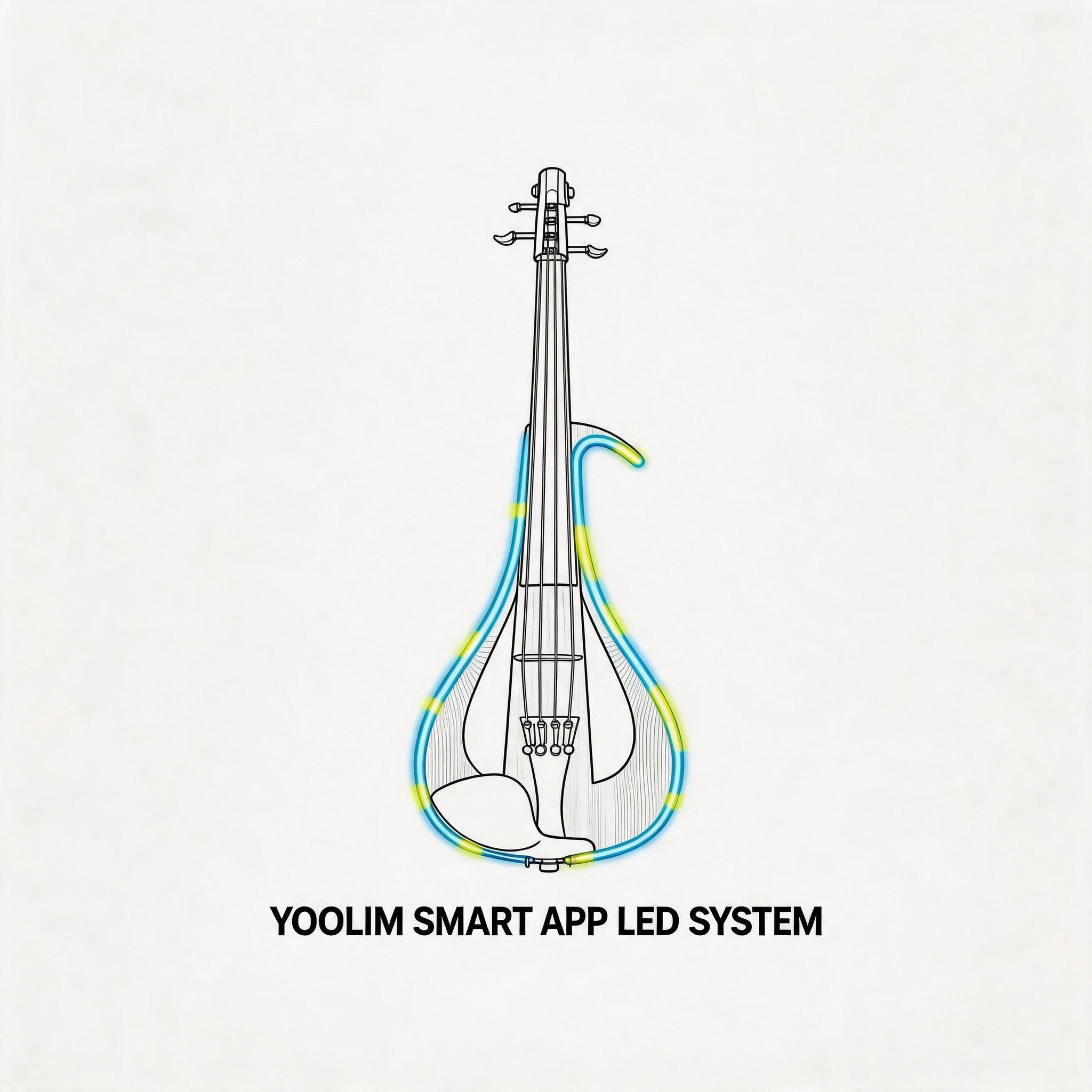 Yoolim Designed LED Violin Smart LED System With APP Control Type C Recharge Battery Bluetooth PRO 3.0 Build KIT For Yamaha YEV Electric Violin