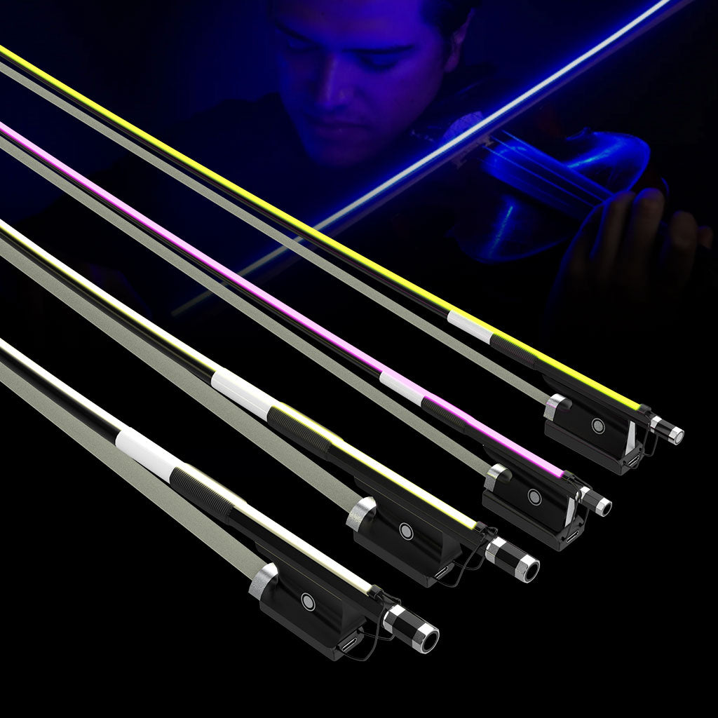YOOLIM DESIGN Glow LED Double Bass Bow Carbon Fiber Bow Rechargeable Battery Type-c Input Exciting Lighting Effects