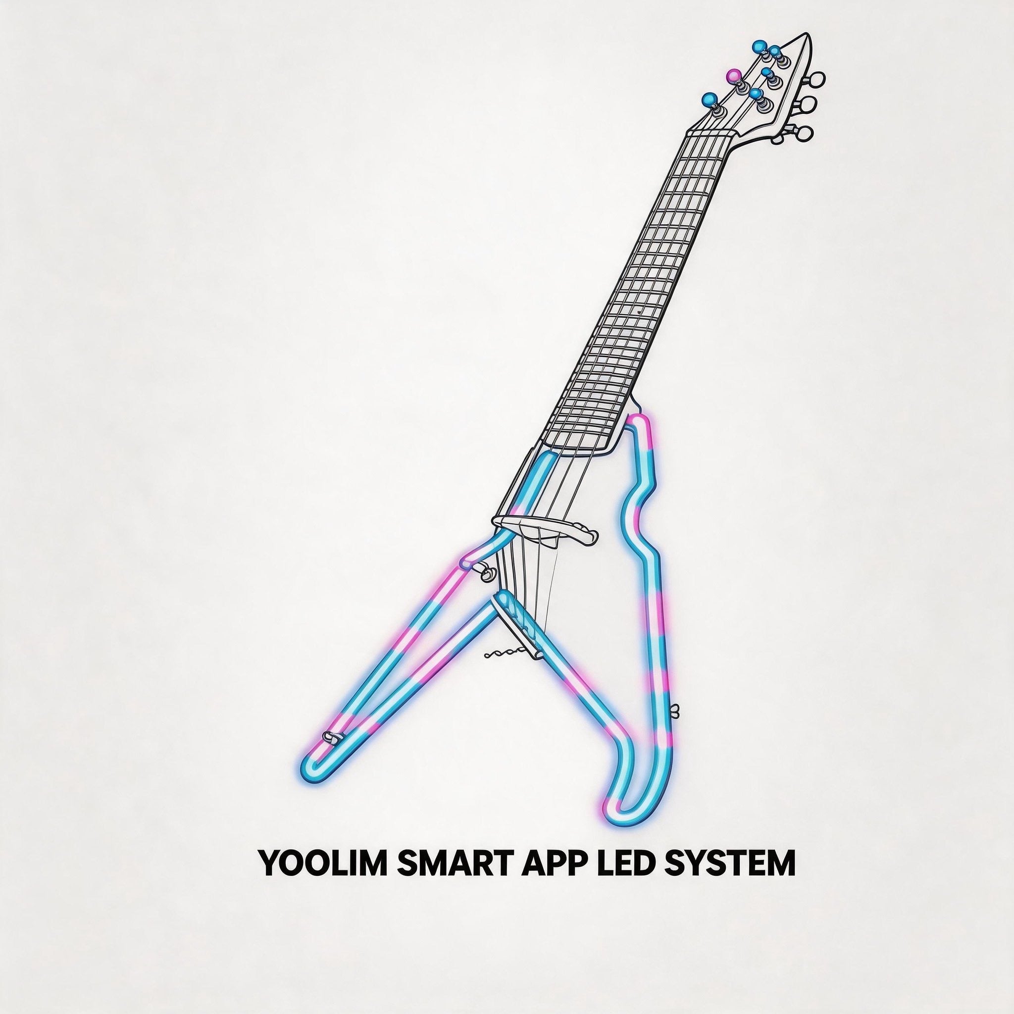 Yoolim Designed LED Violin Smart LED System With APP Control Type C Recharge Battery PRO 3.0  Build KIT For VIPER Electric Violin