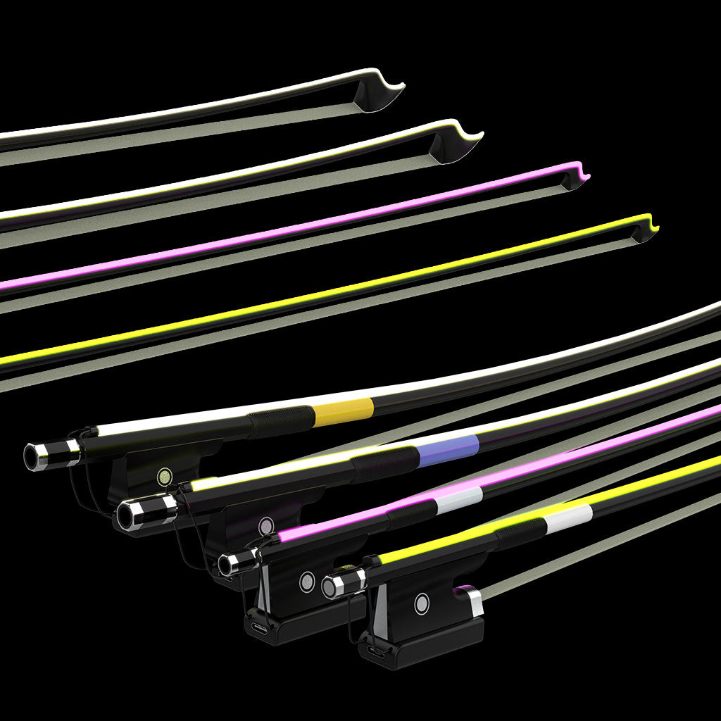 YOOLIM DESIGN Glow LED Double Bass Bow Carbon Fiber Bow Rechargeable Battery Type-c Input Exciting Lighting Effects