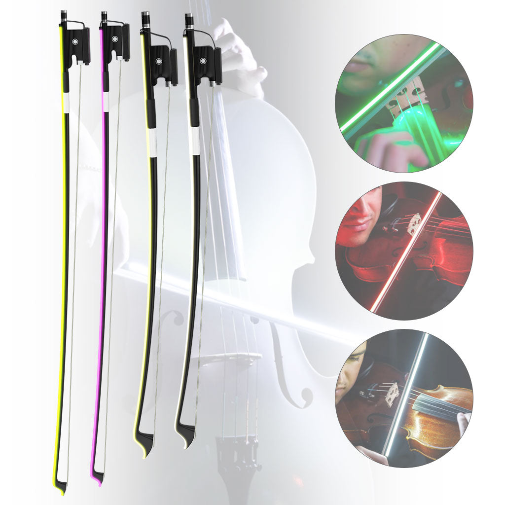 YOOLIM DESIGN Glow LED Double Bass Bow Carbon Fiber Bow Rechargeable Battery Type-c Input Exciting Lighting Effects