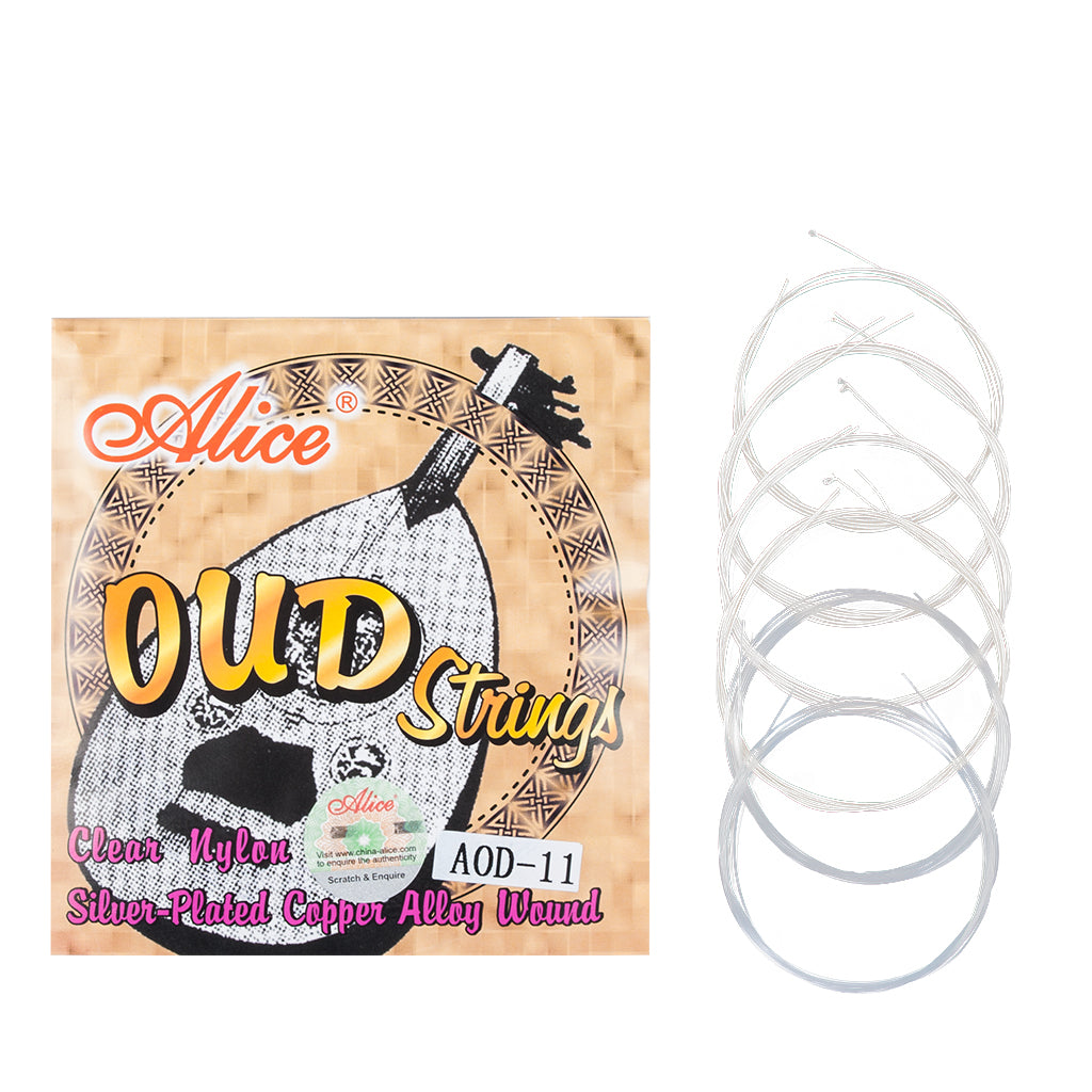 NAOMI AOD-11 Alice Nylon and Silver-Plated Wound 11 String Oud Strings Set For Arabic Instruments 11-Strings Arabic Folk Guitar
