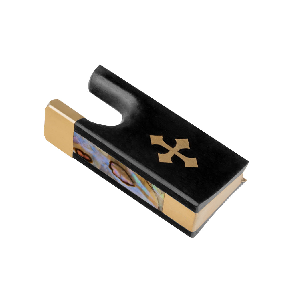 NAOMI 4/4 Violin Bow Ebony Frog Brass Coordinate Pattern Inlay Violin Parts Luthier Repair Accessories