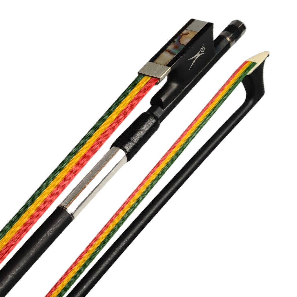 Premium Black Carbon Fiber Violin Bow with 3-Color Horsehair – Lightweight, Durable & Stylish for All Violinists