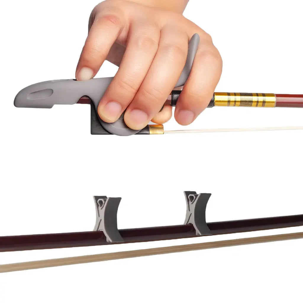 Bowpet Violin Bow Grip Correcting Universal 1/8-4/4 Violin Hold Bow Posture Corrector Beginner Fingers Plus 2 Bow Stoppers SET