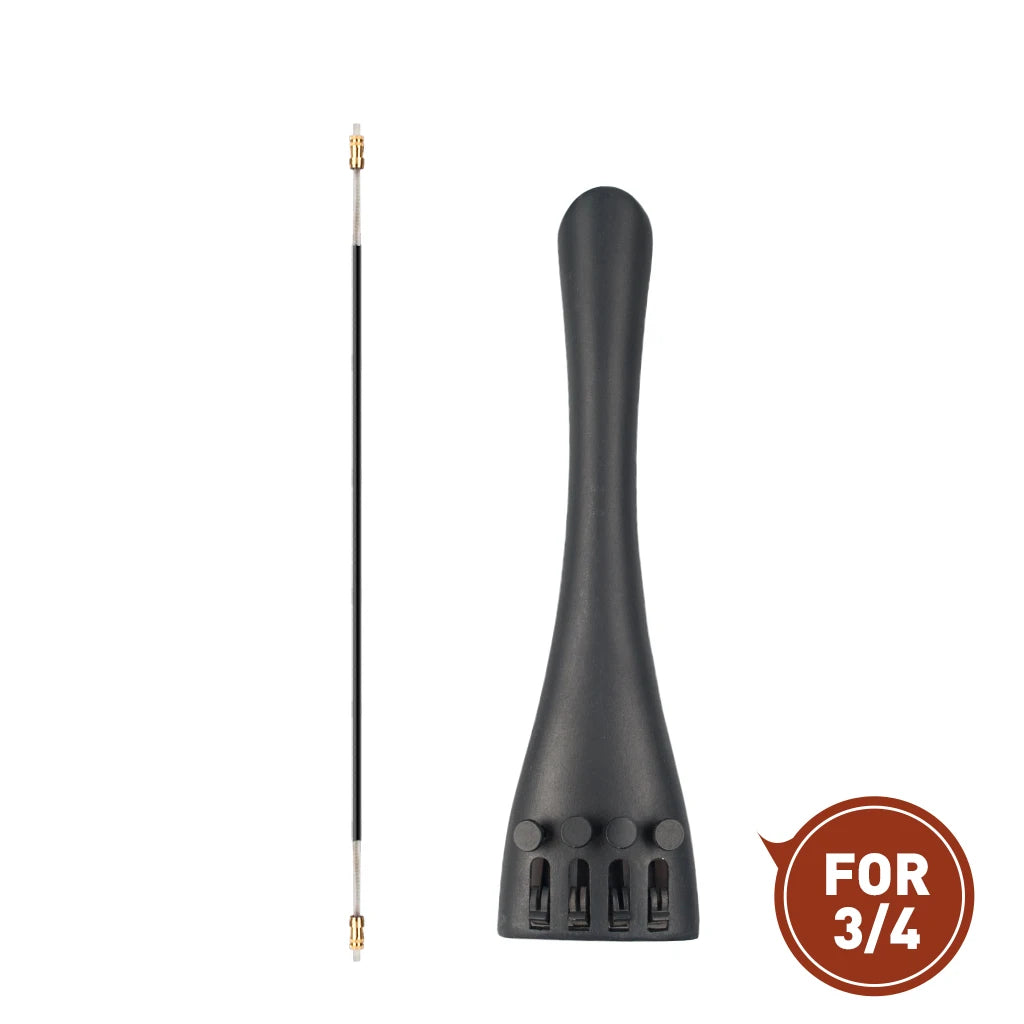 NAOMI Cello Tailpiece Aluminum Alloy Tailpiece W/ Four Fine Tuners And Tailpiece Cord For Cello Replacement Kit