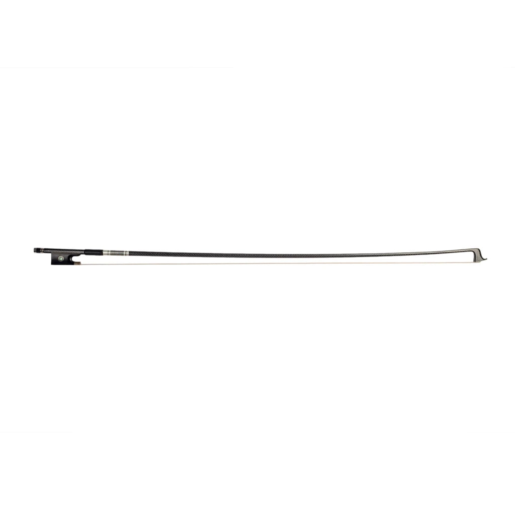 NAOMI Silver-braided Carbon Fiber Violin Bow Ebony Frog w/Parisian Eye Inlay Pure White Mongolia Horsehair