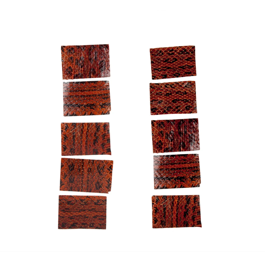 NAOMI 10 PCS New Bow Skin Snake  Leather for Wrapping Violin Frog 2.5x3.5cm