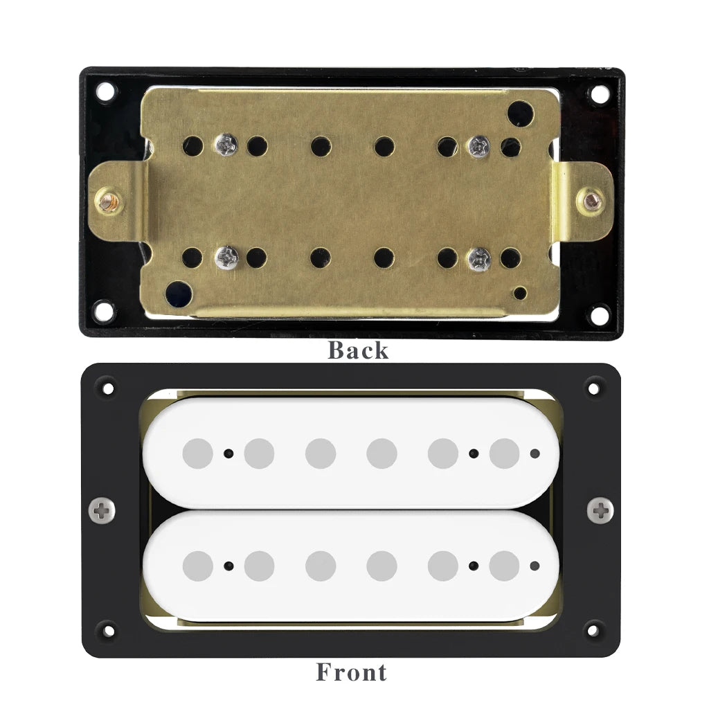 NAOMI Dual Coil Pickup Bridge 52mm w/ Humbucker Pickup Cover Frame Mounting Ring Ceramic Magnet For LP Style Guitar