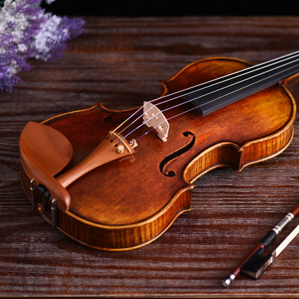 NAOMI Professional Performance Level Violin Stradivarius 1716 Copy 4/4 Handmade Violin Spruce Violino Bow Case Strings