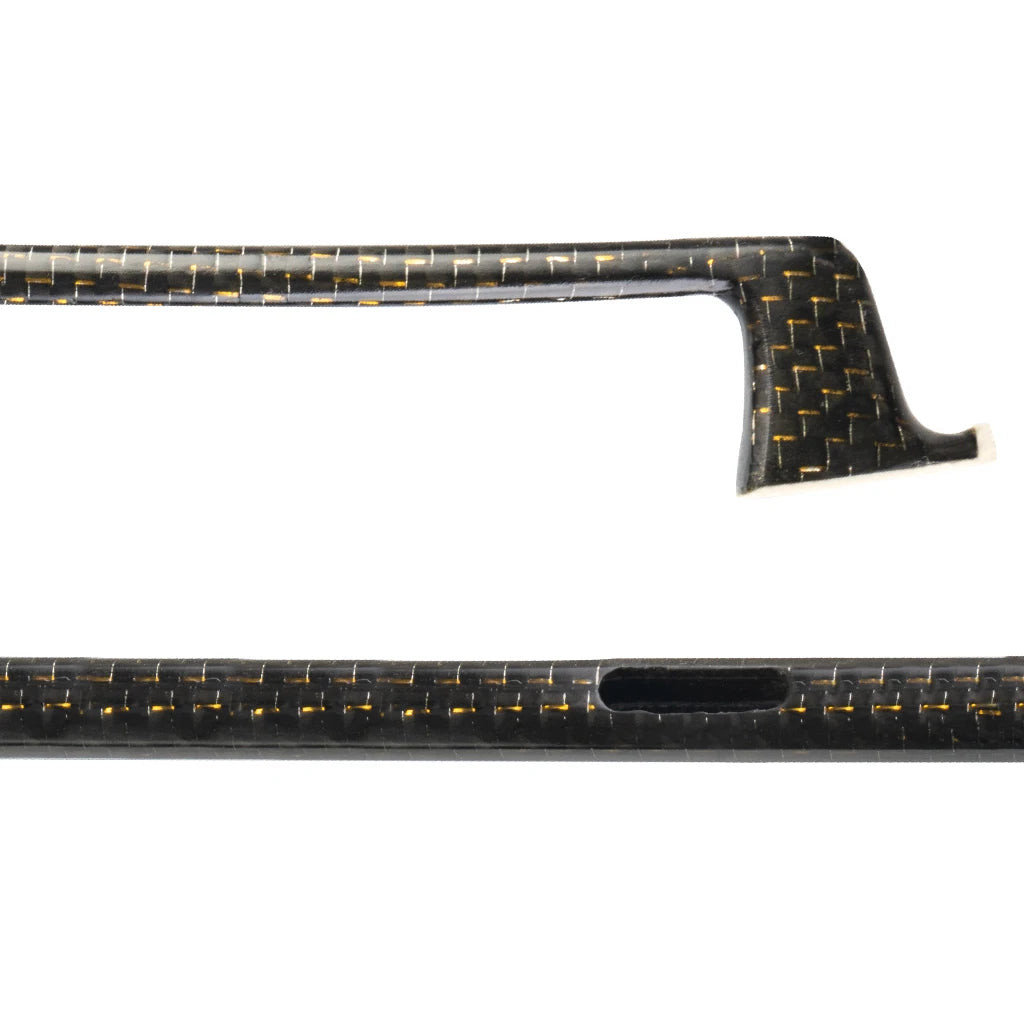 NAOMI Unfinished Fiddle Bow Stick Gold Silk Braided Carbon Fiber Blank Bow Stick DIY Violin Bow