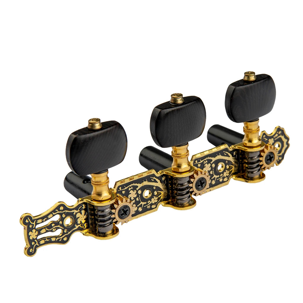 Alice 020HV Series Classical Guitar String Tuner Golden Plated Tuning Keys Machine Head Ebony Buttons Nice Flower Carved