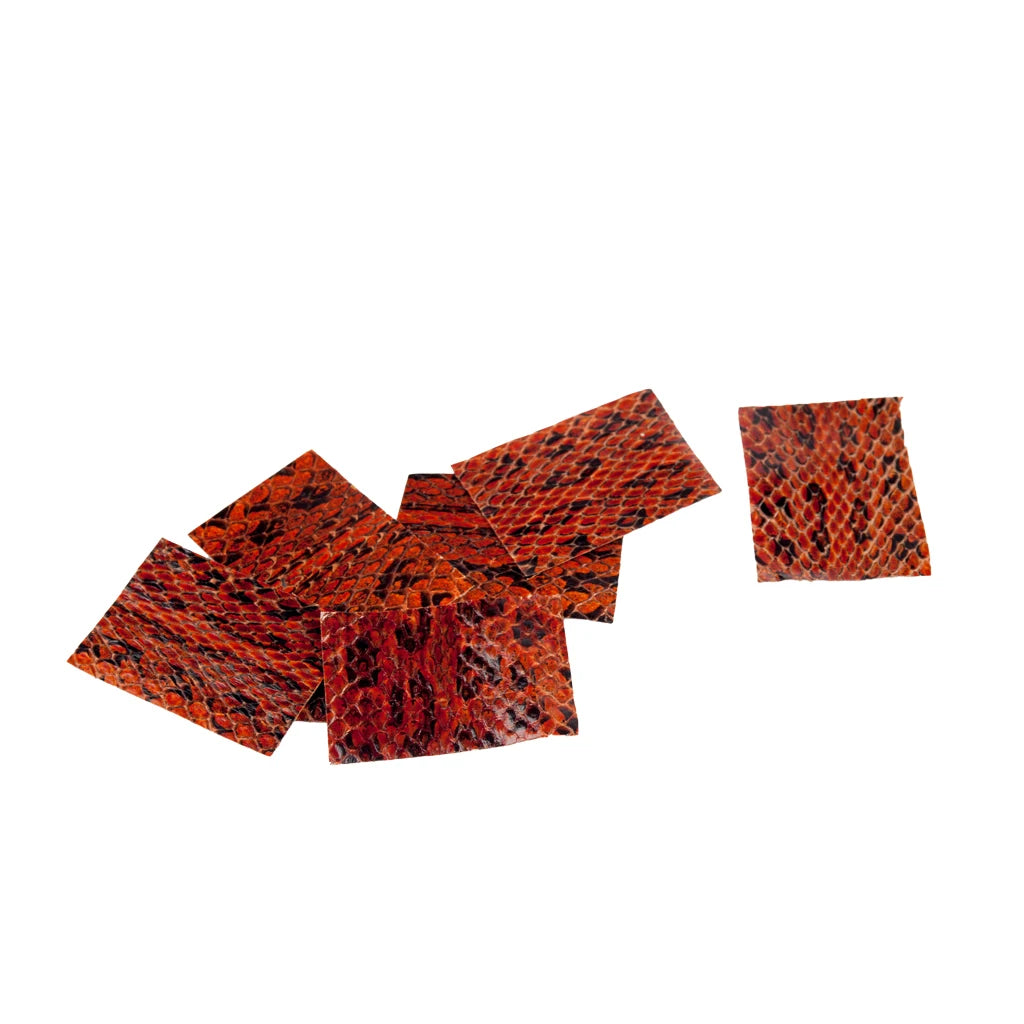 NAOMI 10 PCS New Bow Skin Snake  Leather for Wrapping Violin Frog 2.5x3.5cm