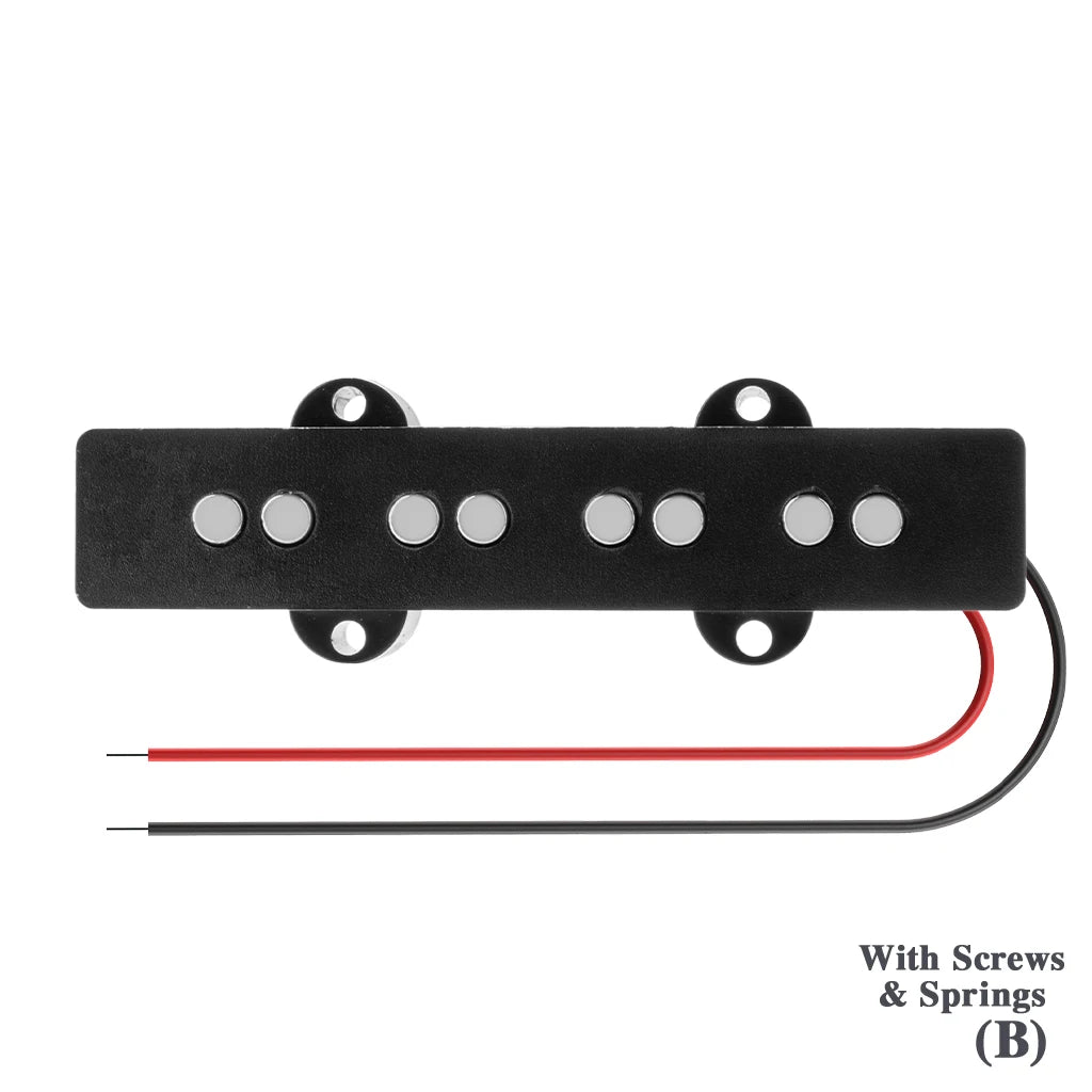 NAOMI 4 Strings Electric JB Jazz Bass Pickup Bridge 58mm Pole Spacing Open Style Ceramic Magnet Epoxy Bottom 6-7K Resistance