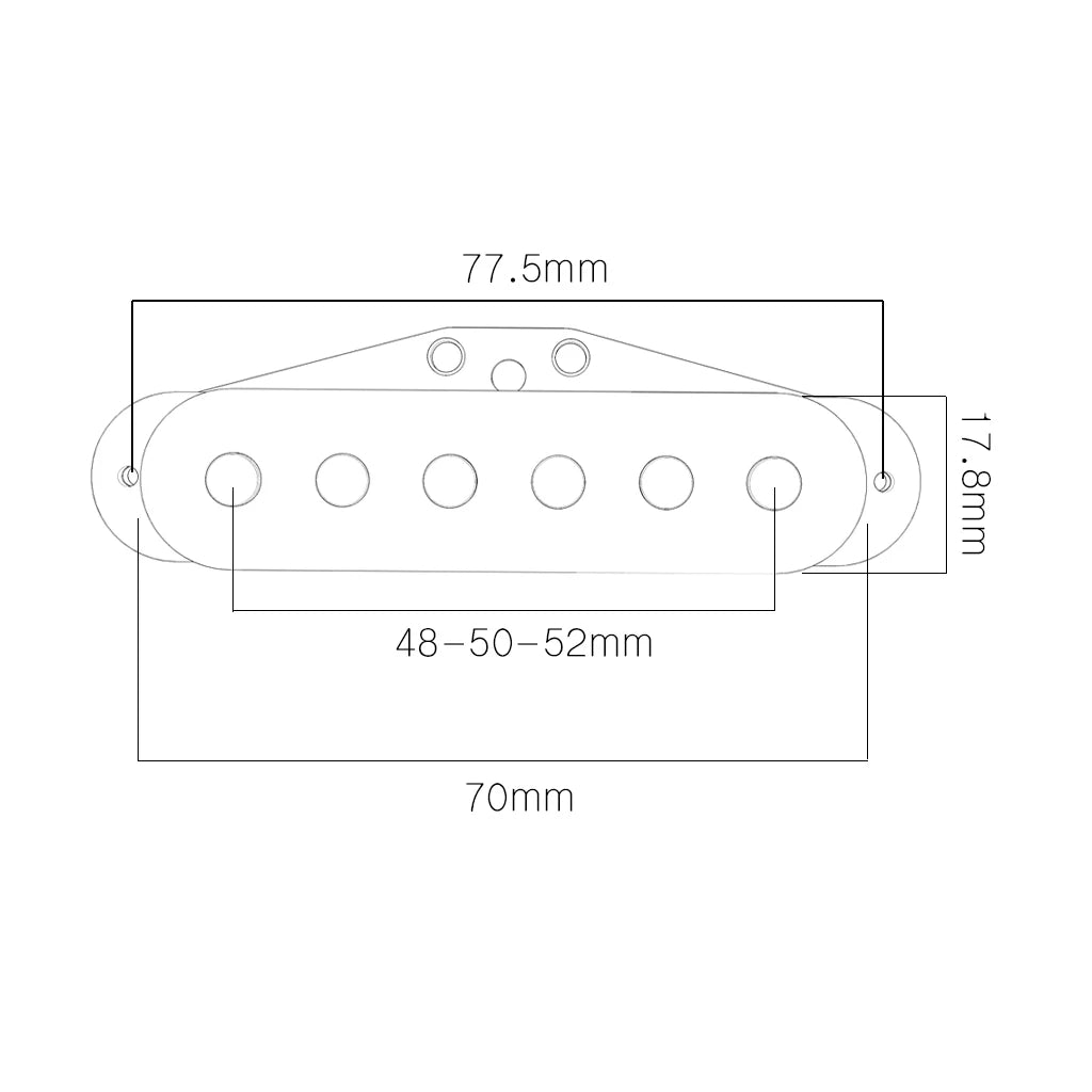 NAOMI Double Coil Humbucker/Single Coil/Dual Coil Pickup HSH Set 50mm/50mm/52mm Neck/Middle/Bridge For ST Electric Guitar
