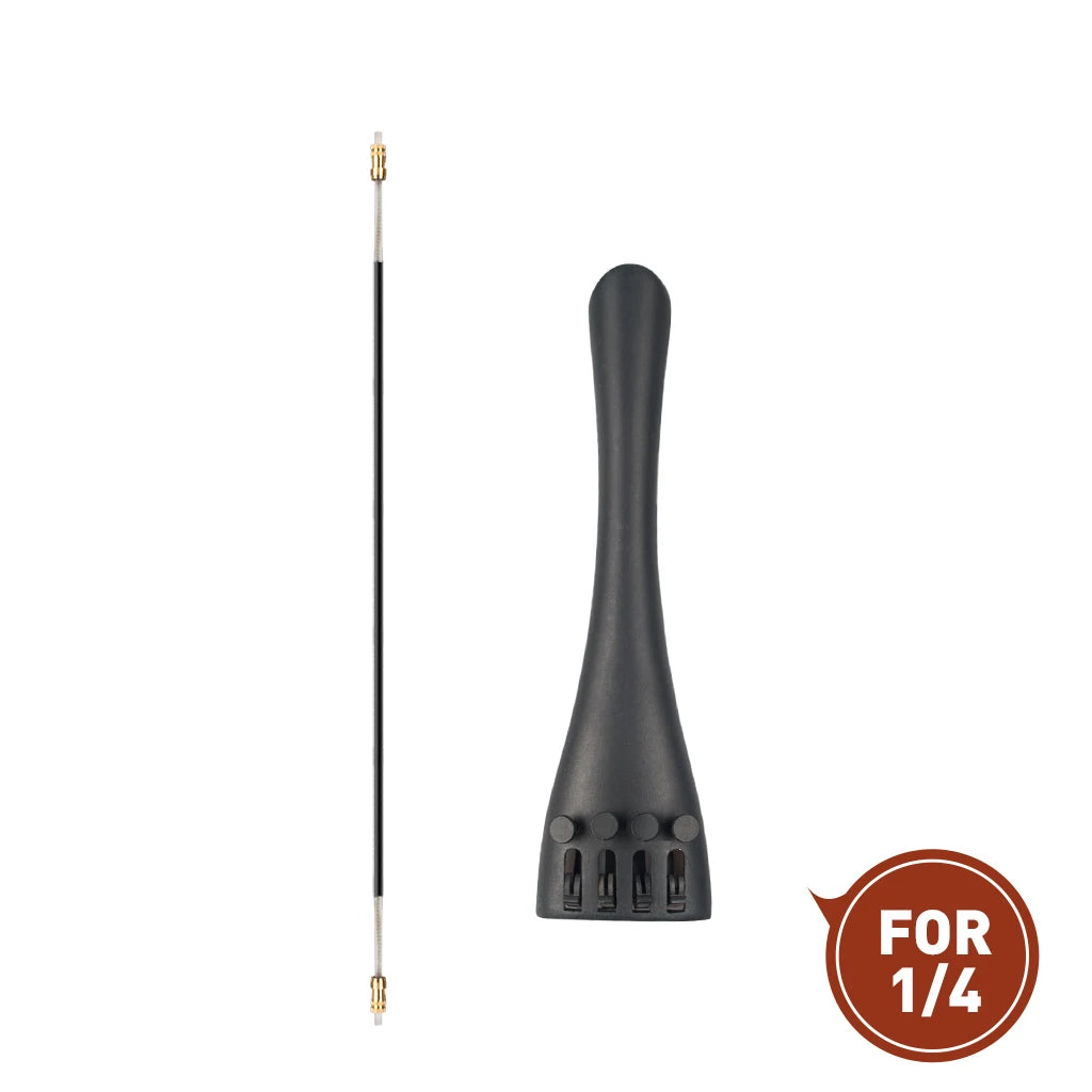 NAOMI Cello Tailpiece Aluminum Alloy Tailpiece W/ Four Fine Tuners And Tailpiece Cord For Cello Replacement Kit