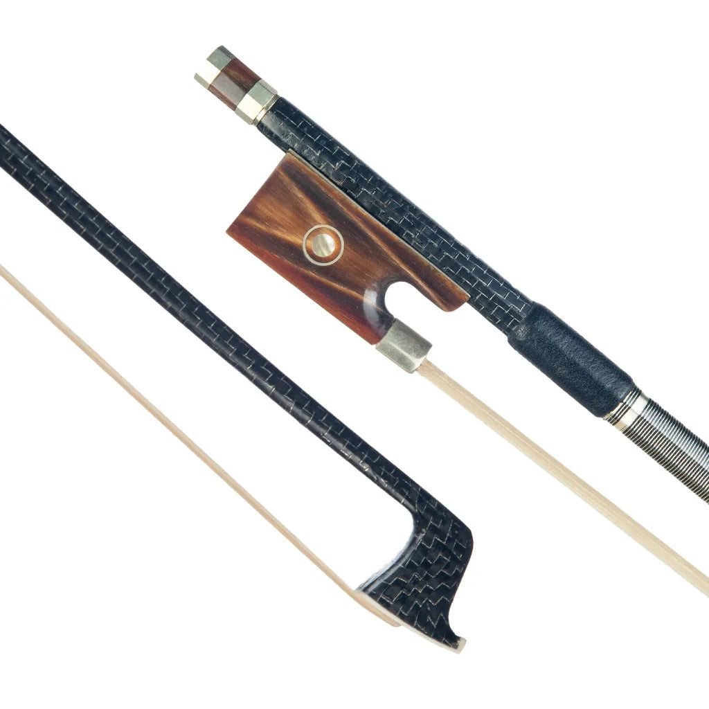 NAOMI Master Carbon Fiber Bow Fiddle/ Violin  Silver Silk Braided