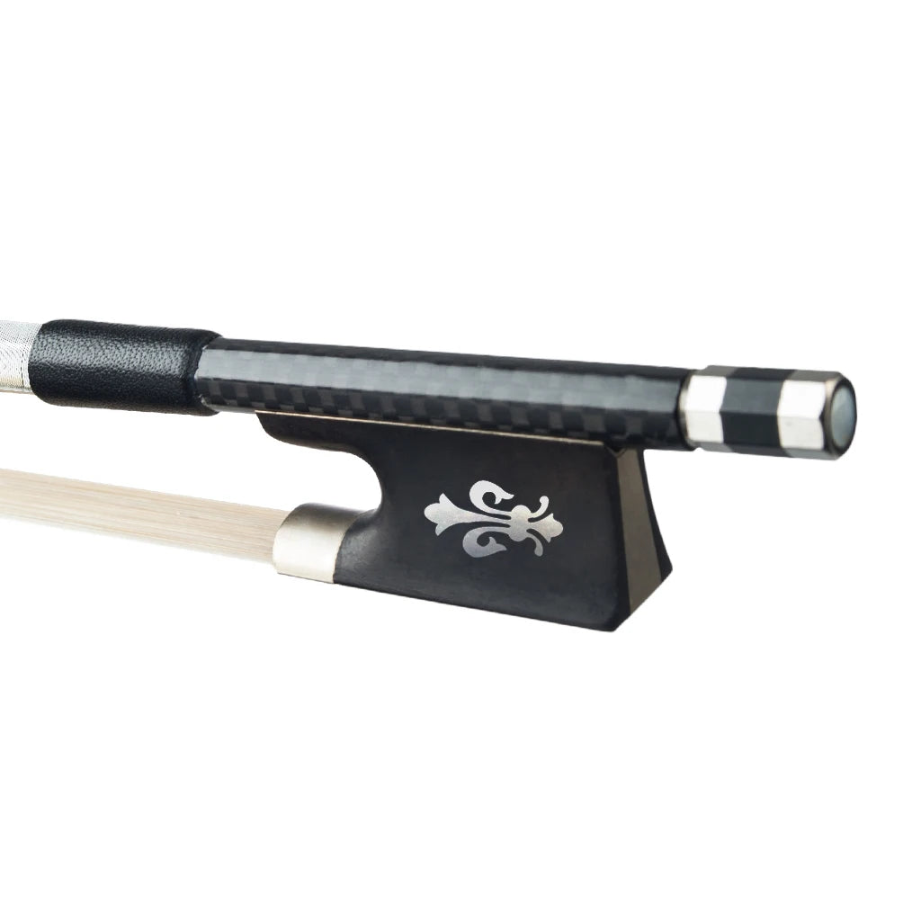 NAOMI Violin Bow 4/4 Size Carbon Fiber W/ Ebony Frog Horsehair