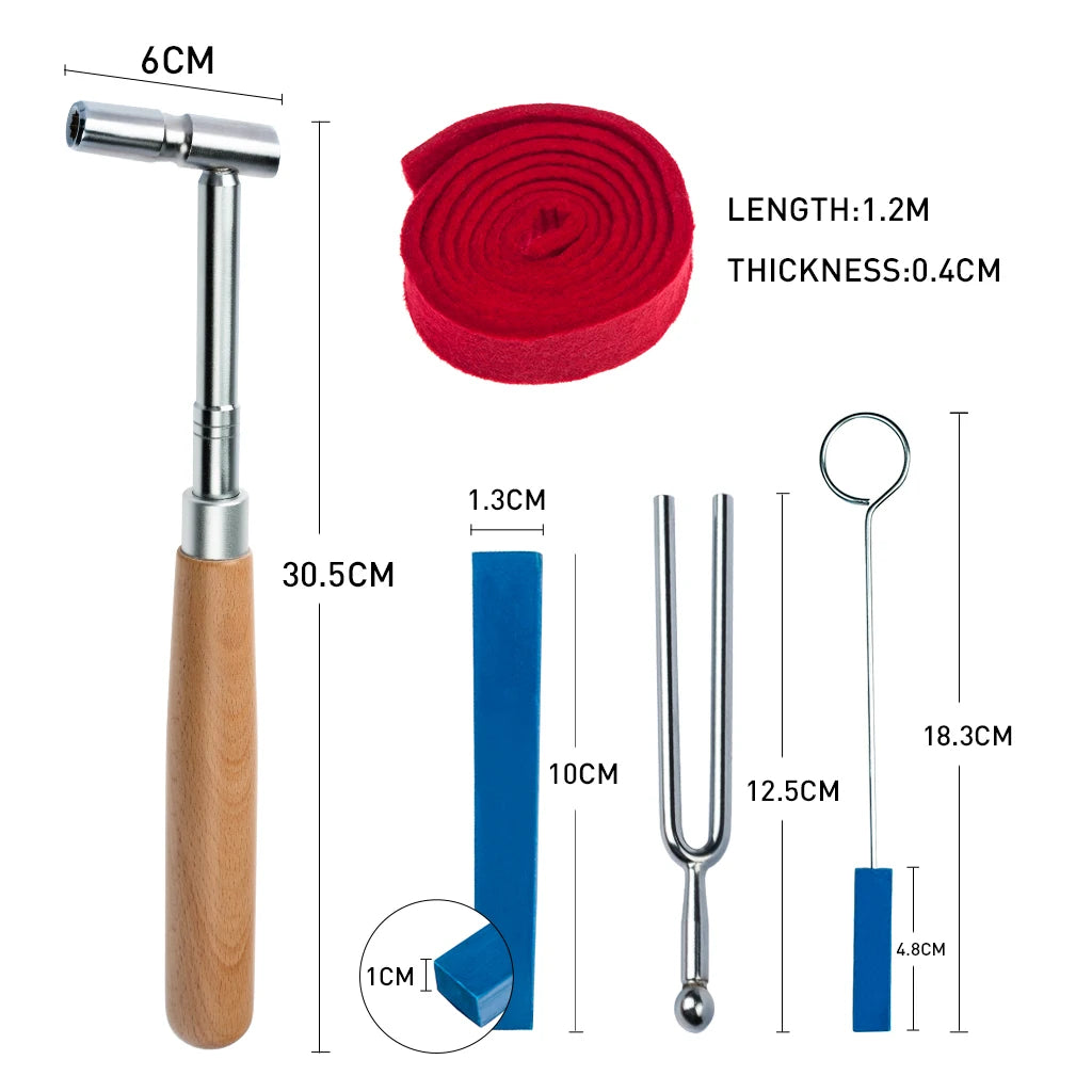 NAOMI Piano Tuning Kit W/Piano Tuning Hammer Soft Maple Handle Octagonal Core Piano Tuning Lever Tools Kit Mute Hammer DIY Set