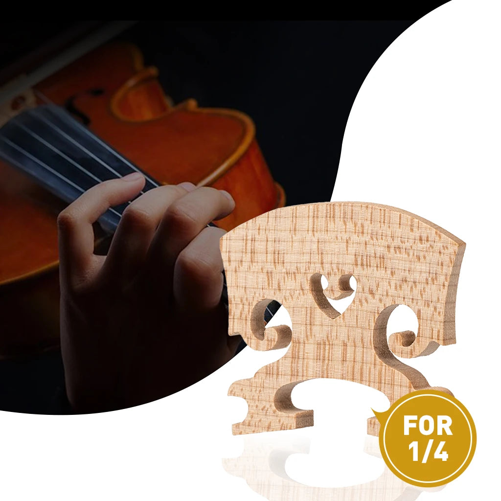 NAOMI 1PC- Maple Bridge Violin Bridge 4/4 3/4 1/2 1/4 1/8 Size Bridge Standard Violin Bridge
