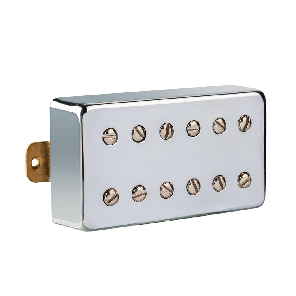 NAOMI 2pcs Chrome Humbucker Double Coil Pickups Neck&Bridge Set 12pcs Adjustable Screws Compatible With LP Style Electric Guitar