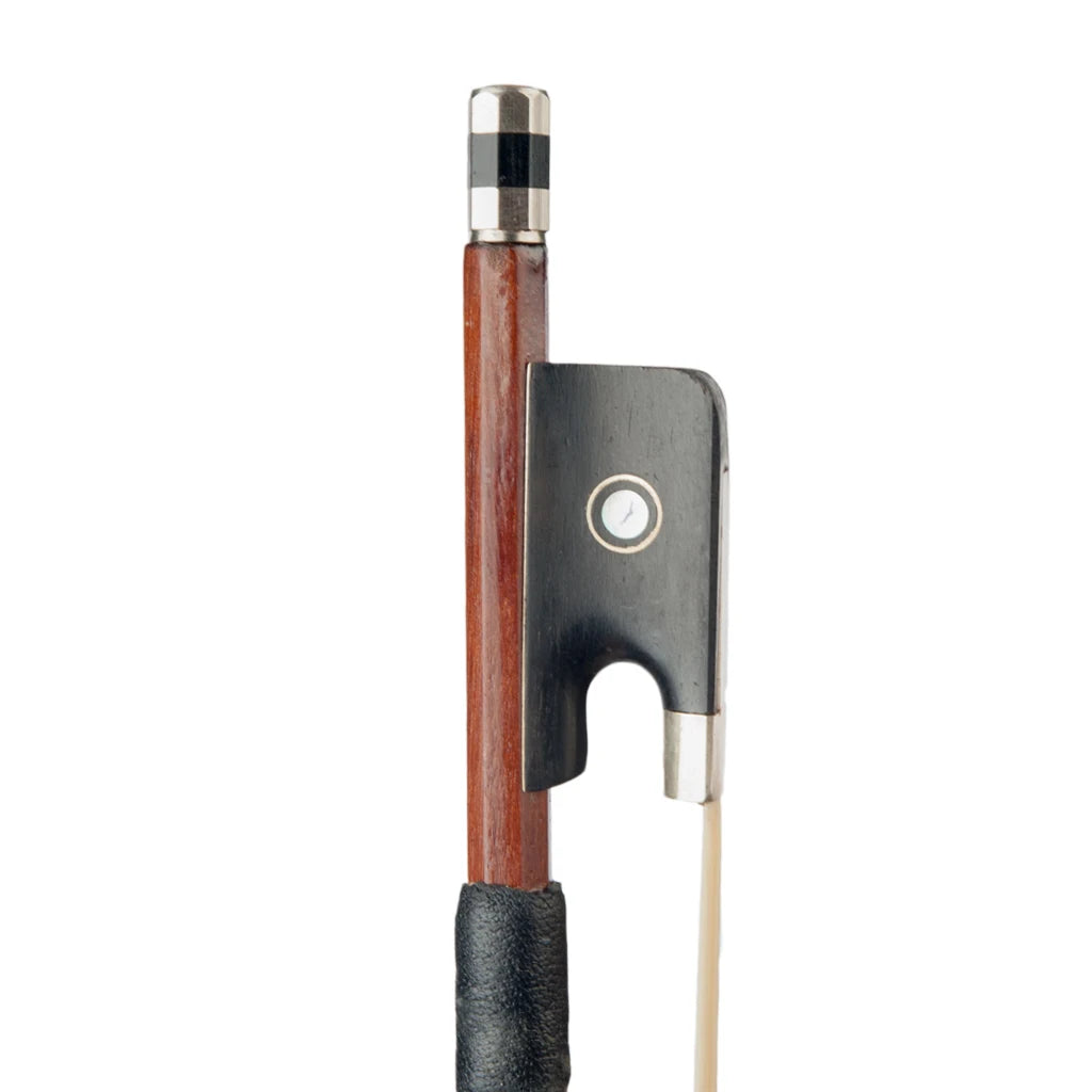 NAOMI 15'' 16'' Viola Bow Brazilwood Octagonal Stick Genuine White Mongolian Horse Hair Plastic Wrap Ebony Frog