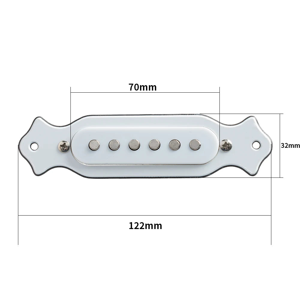 NAOMI Pre-wired Sound Hole Magnetic Pickup 6-String Single Coil Magnetic Harness With Knobs Pots For Electric Cigar Box Guitar