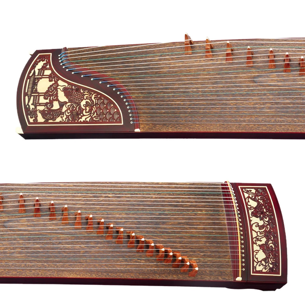 NAOMI Paulownia Wood Soundboard +Rosy Sandalwood Guzheng 21 Strings Standard Chinese Zither Harp Koto