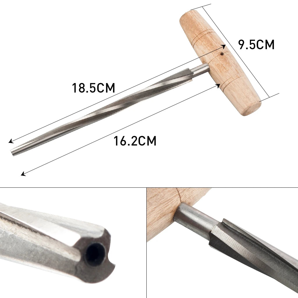 NAOMI Violin Cello Reamer Maple Wood Handle +HSS Level Violin Parts Accessories DIY Violin Luthier Tools