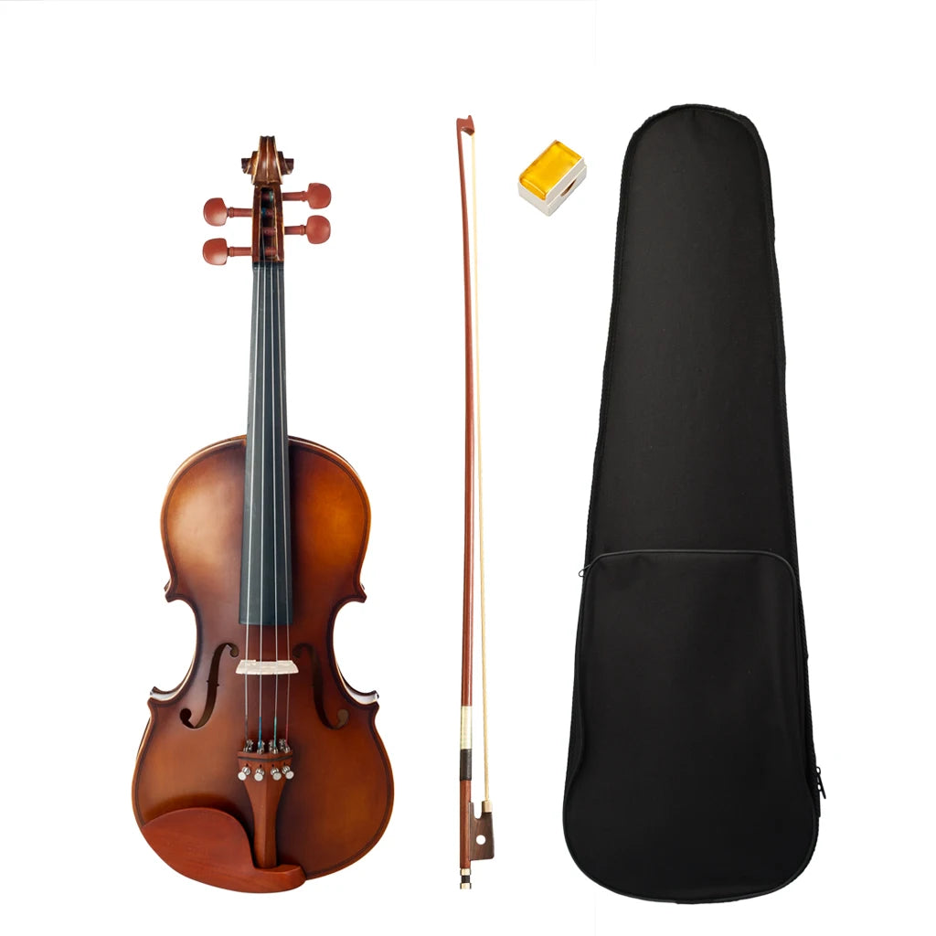 NAOMI Acoustic Violin 4/4 Full Size  Fiddle W/ Bow Case Bridge Jujube Wood Accessories