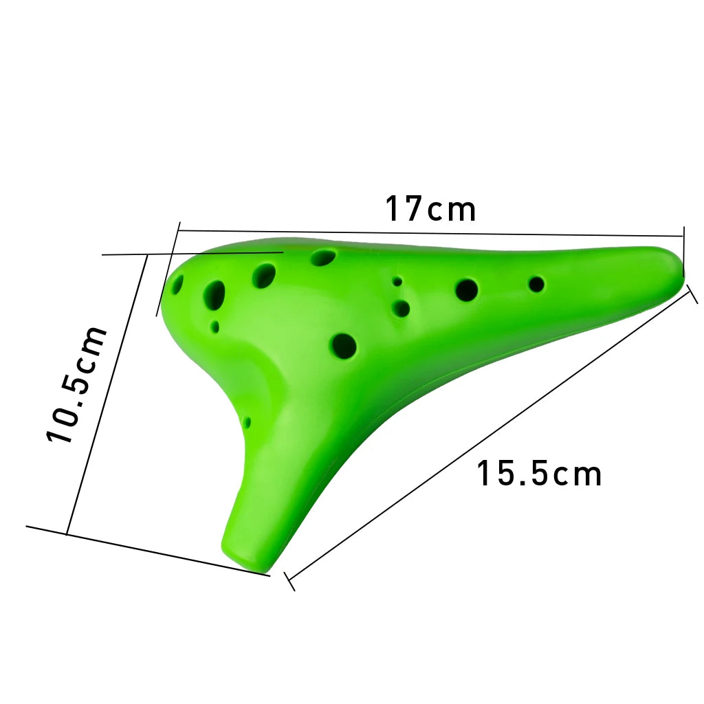 NAOMI 12 Hole Ocarina Graceful Shape Pottery Ocarina in Alto C Resin Material Safe And Portable Well-Crafted And Beautiful Sound