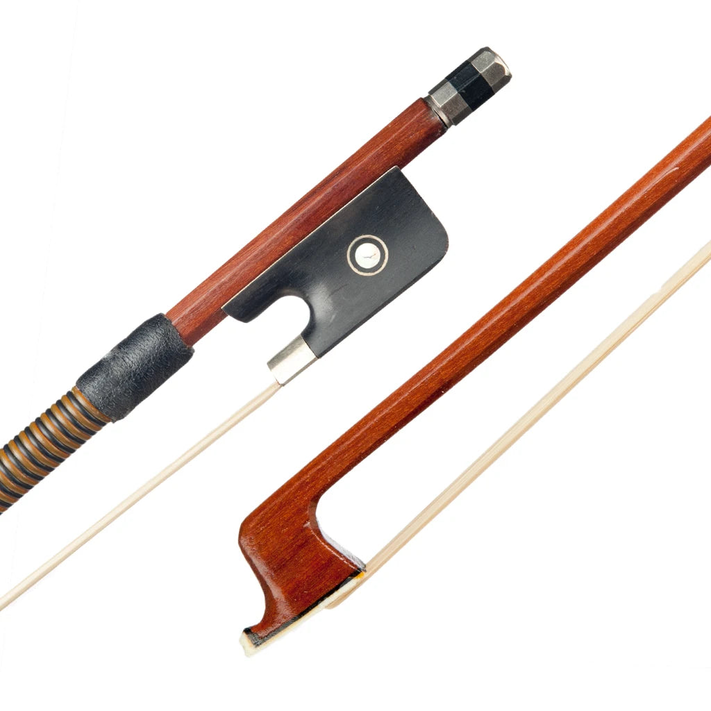 NAOMI 15'' 16'' Viola Bow Brazilwood Octagonal Stick Genuine White Mongolian Horse Hair Plastic Wrap Ebony Frog