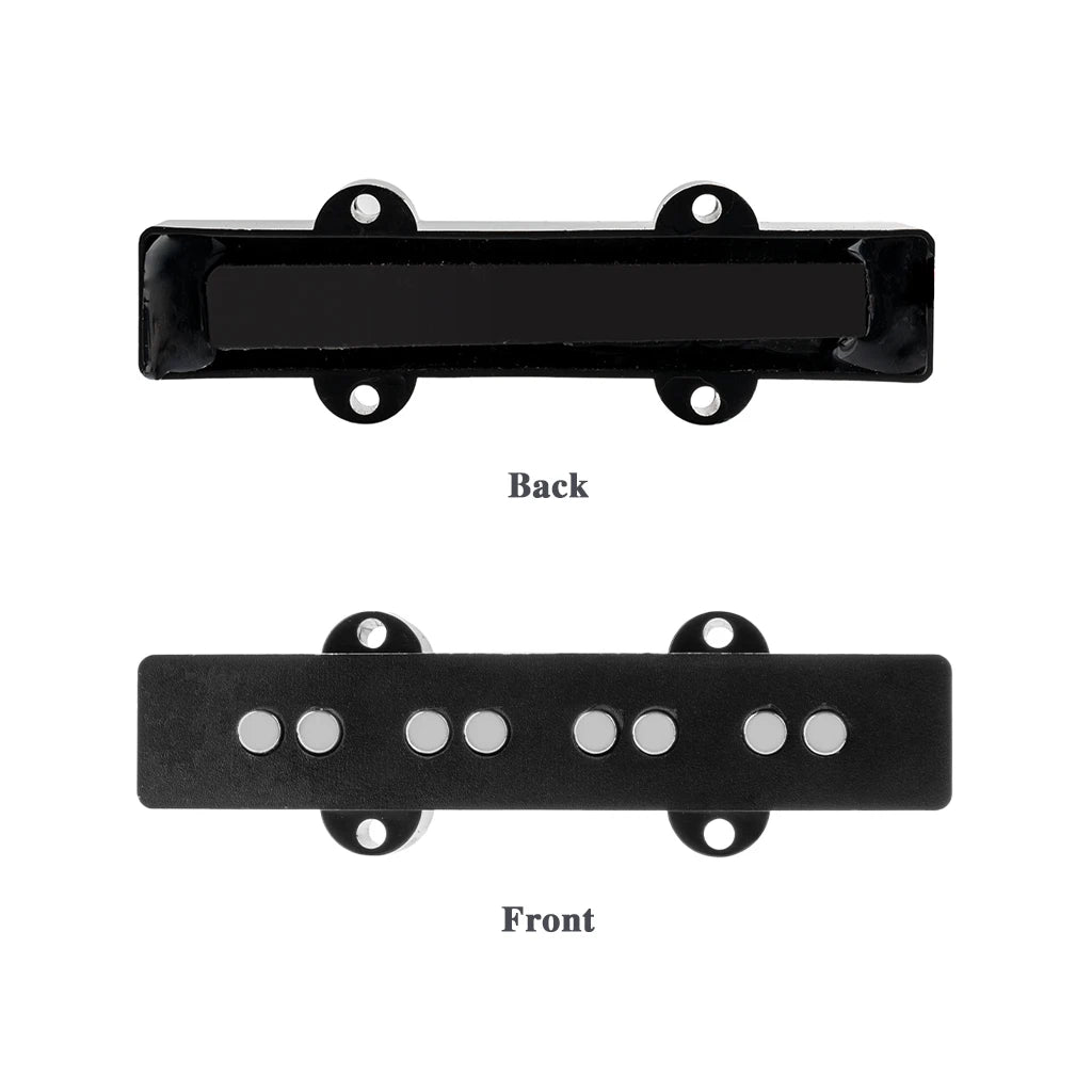 NAOMI 4 Strings Electric JB Jazz Bass Pickup Bridge 58mm Pole Spacing Open Style Ceramic Magnet Epoxy Bottom 6-7K Resistance