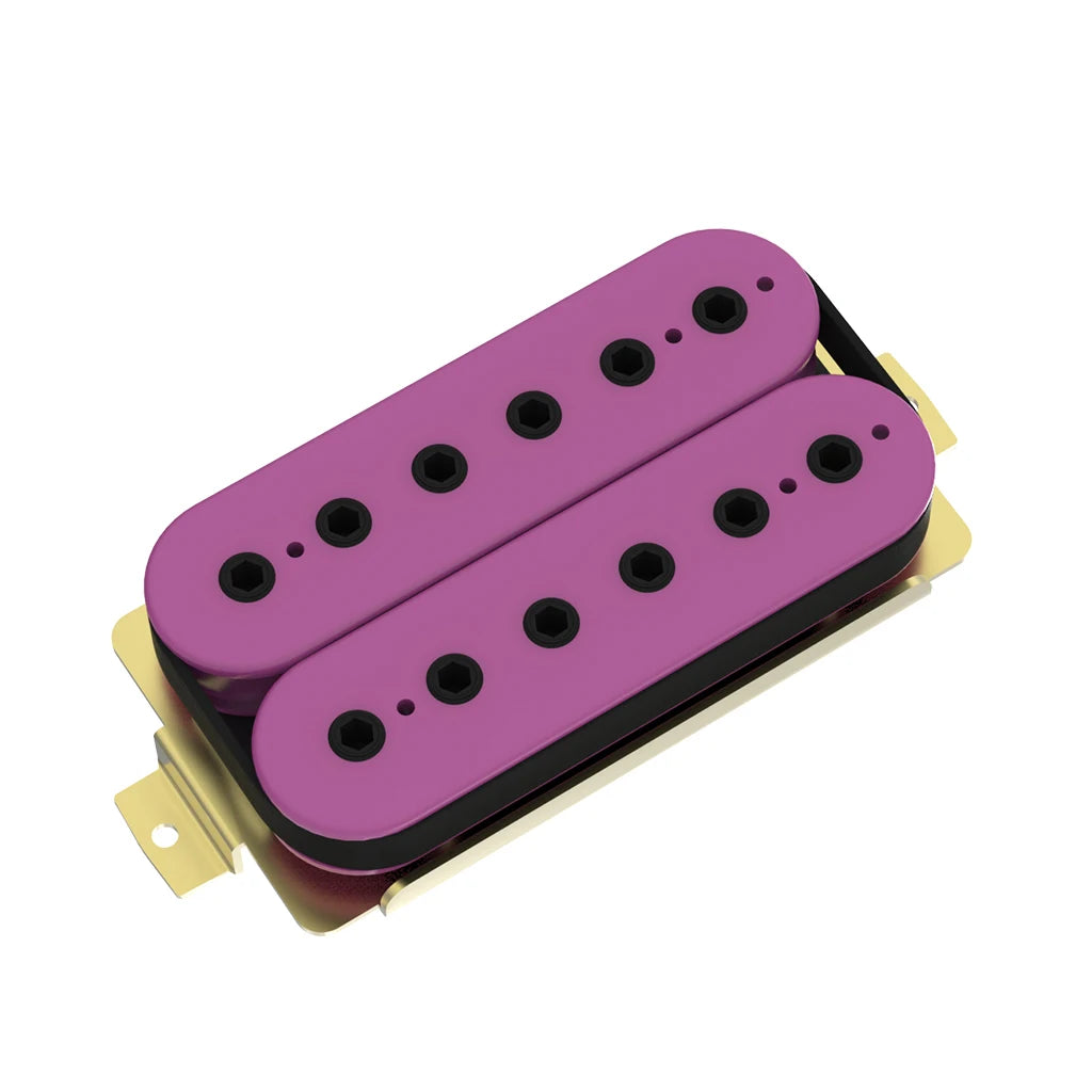 NAOMI 2pcs High Output Ceramic Magnet Humbucker Pickup Neck& Bridge 50/52mm Purple w/ 12 Adjustable Hexagonal Poles Pieces