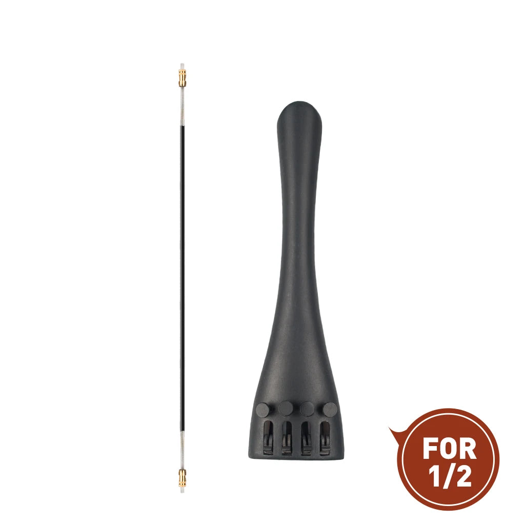 NAOMI Cello Tailpiece Aluminum Alloy Tailpiece W/ Four Fine Tuners And Tailpiece Cord For Cello Replacement Kit