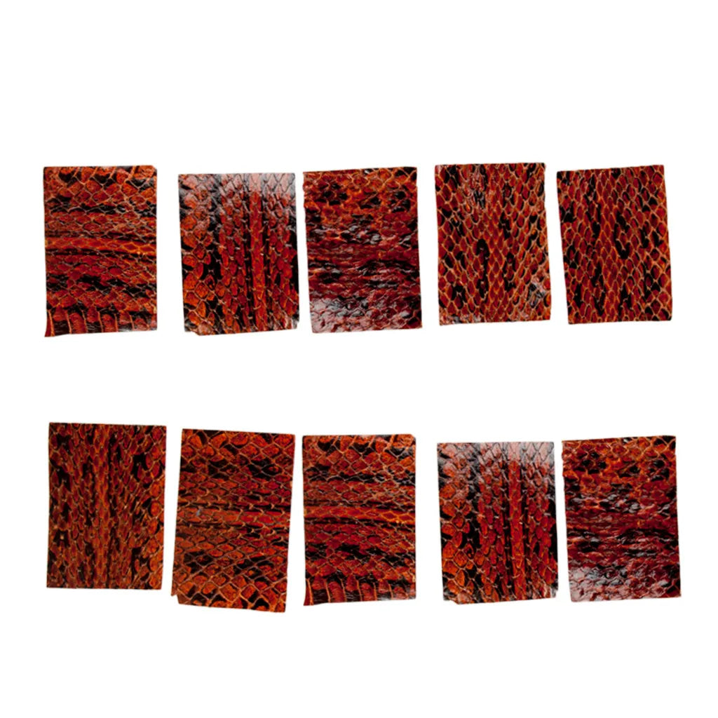 NAOMI 10 PCS New Bow Skin Snake  Leather for Wrapping Violin Frog 2.5x3.5cm