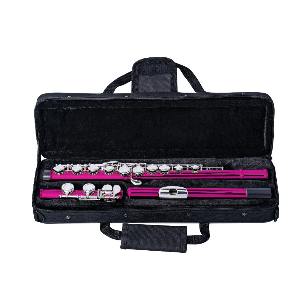 NAOMI 16 Holes Cupronickel Flute C Set w/ Lightweight Waterproof Carrying Bag+Adjustable Shoulder Strap+Gloves+Joint Grease+Tuning Rod