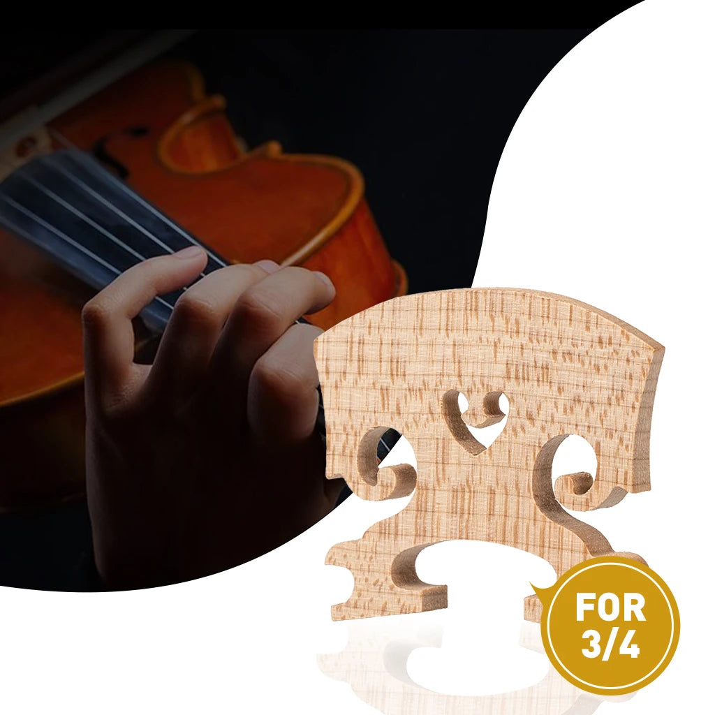 NAOMI 1PC- Maple Bridge Violin Bridge 4/4 3/4 1/2 1/4 1/8 Size Bridge Standard Violin Bridge