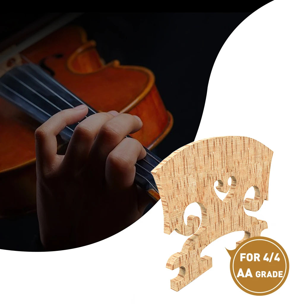 NAOMI Select Figured Violin Bridge Unslotted Semi Finished Bridge Air Dried AA Grade Maple With E Ebony Insert