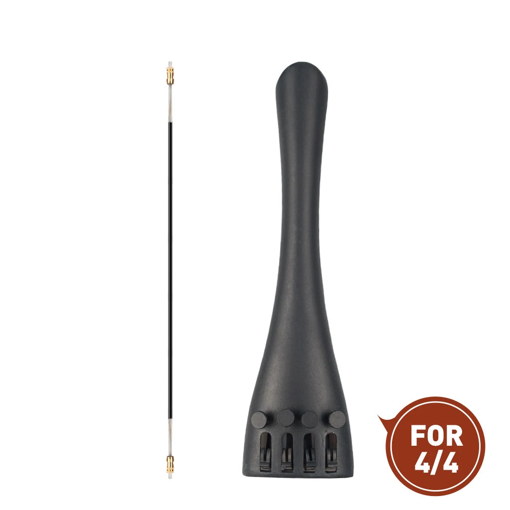 NAOMI Cello Tailpiece Aluminum Alloy Tailpiece W/ Four Fine Tuners And Tailpiece Cord For Cello Replacement Kit